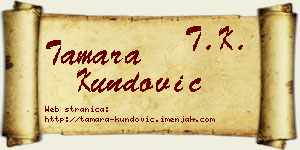 Tamara Kundović vizit kartica